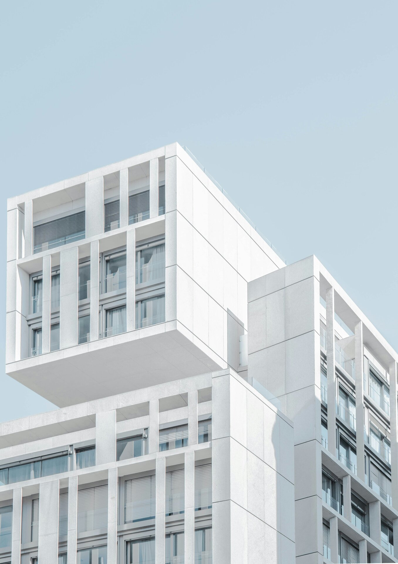 Modern minimalist building facade